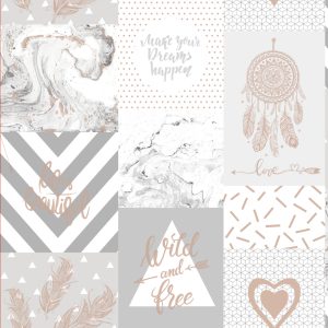 Wild and Free Grey/Rosegold