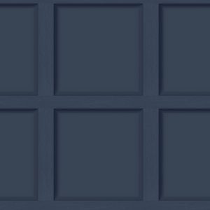 Modern Wood Panel Navy Blue