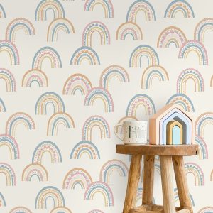 Boho Rainbow Orange Pink Blue
