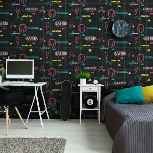 Gamer Black Neon Pink