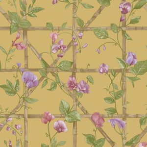 Trailing Floral Trellis Ochre